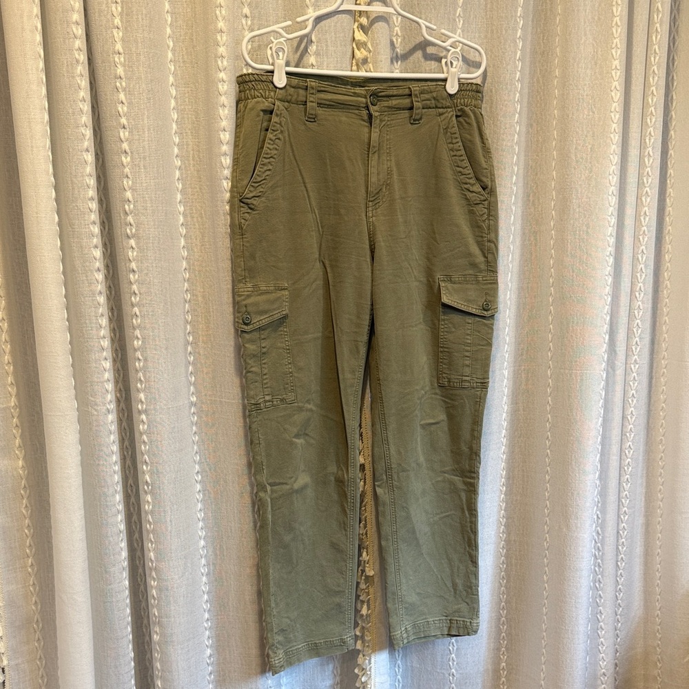 AE Olive Green Straight Leg Cargo Pants